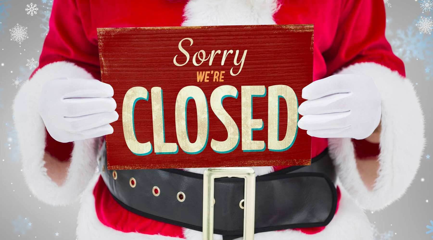 Closed for Christmas Decorative Image