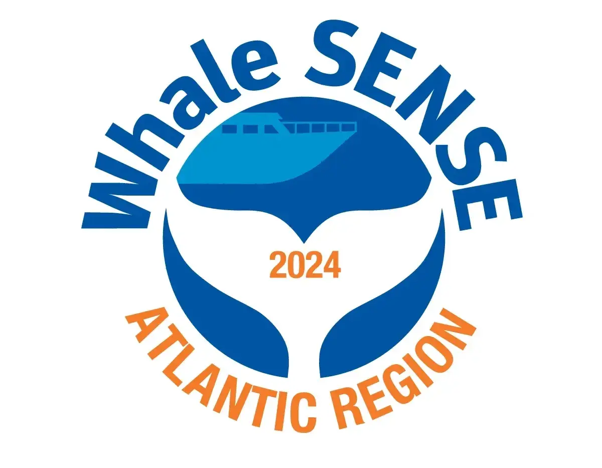Whale SENSE Atlantic Region 2024 logo with whale tail and boat.